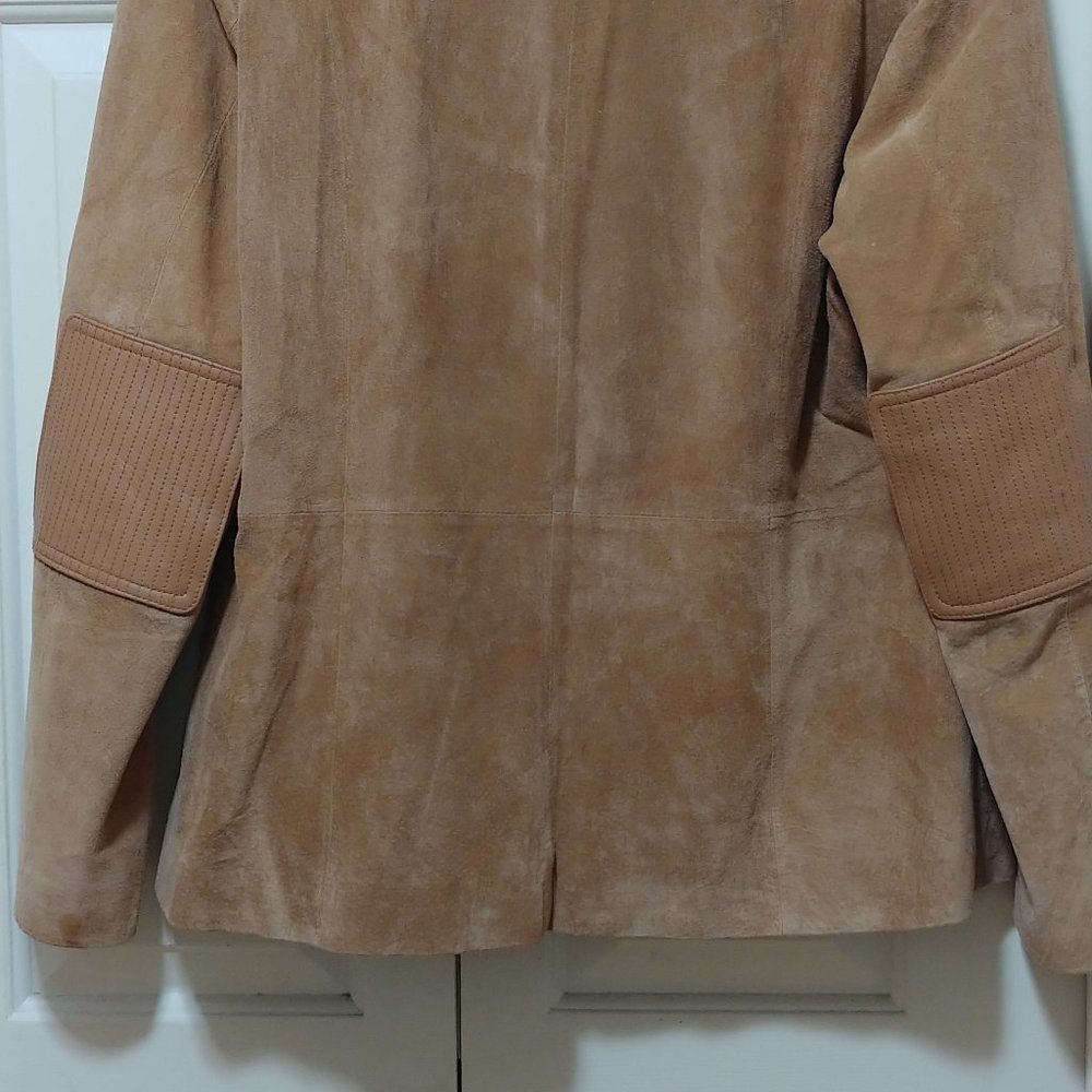 Terry Lewis vintage leather jacket, zip up.  Suede exterior with leather collar,